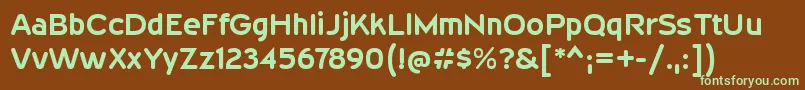 WevlirgBold Font – Green Fonts on Brown Background