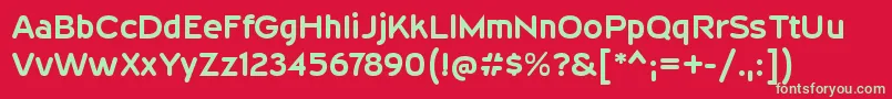 WevlirgBold Font – Green Fonts on Red Background