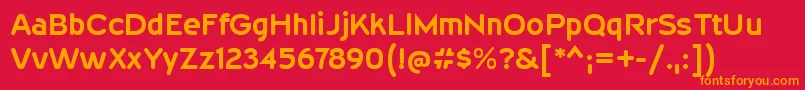WevlirgBold Font – Orange Fonts on Red Background