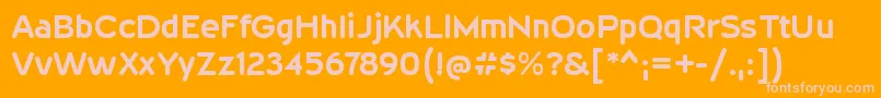 WevlirgBold Font – Pink Fonts on Orange Background