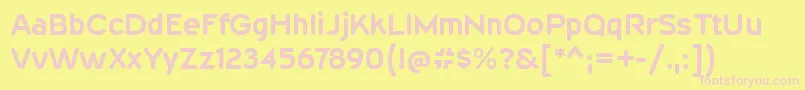 WevlirgBold Font – Pink Fonts on Yellow Background