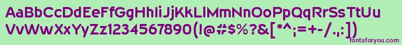 WevlirgBold Font – Purple Fonts on Green Background