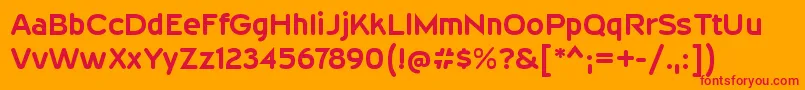 WevlirgBold Font – Red Fonts on Orange Background