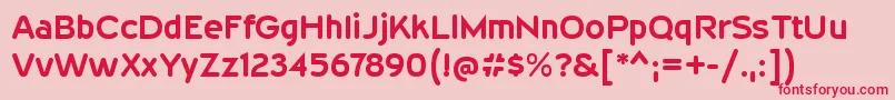 WevlirgBold Font – Red Fonts on Pink Background