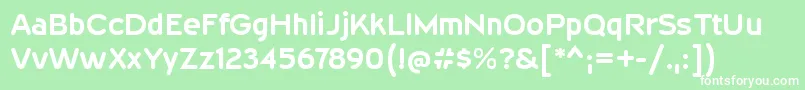 WevlirgBold Font – White Fonts on Green Background