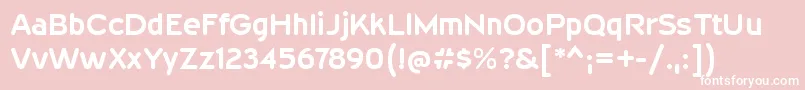 WevlirgBold Font – White Fonts on Pink Background
