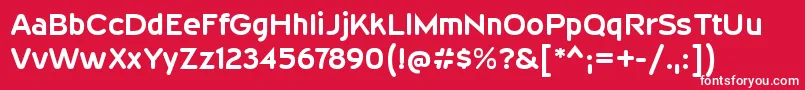 WevlirgBold Font – White Fonts on Red Background