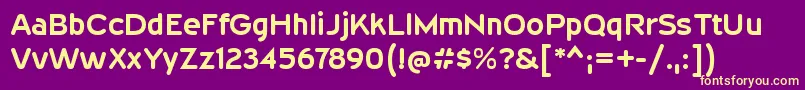 WevlirgBold Font – Yellow Fonts on Purple Background