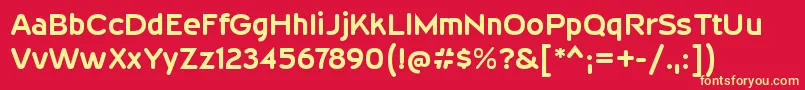 WevlirgBold Font – Yellow Fonts on Red Background