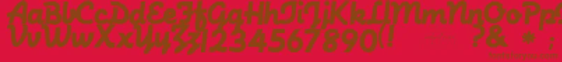 MachinescriptRegular Font – Brown Fonts on Red Background
