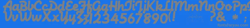 Weitere Informationen zur MachinescriptRegular-Schriftart MachinescriptRegular-Schriftart – Graue Schriften auf blauem Hintergrund