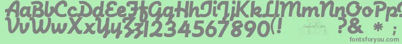 フォントMachinescriptRegular – 緑の背景に灰色の文字