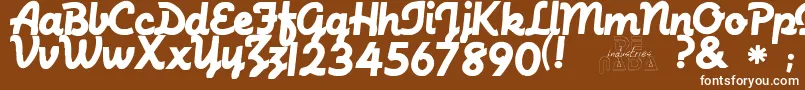 Шрифт MachinescriptRegular – белые шрифты на коричневом фоне