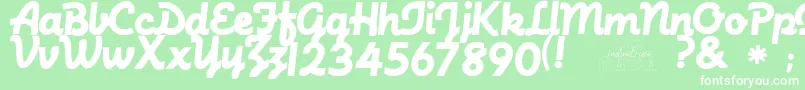 MachinescriptRegular Font – White Fonts on Green Background