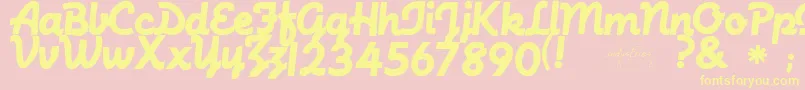 MachinescriptRegular Font – Yellow Fonts on Pink Background