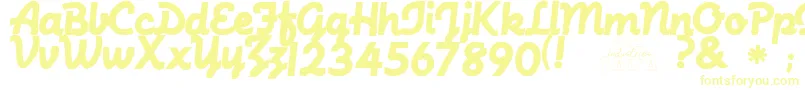 MachinescriptRegular Font – Yellow Fonts on White Background