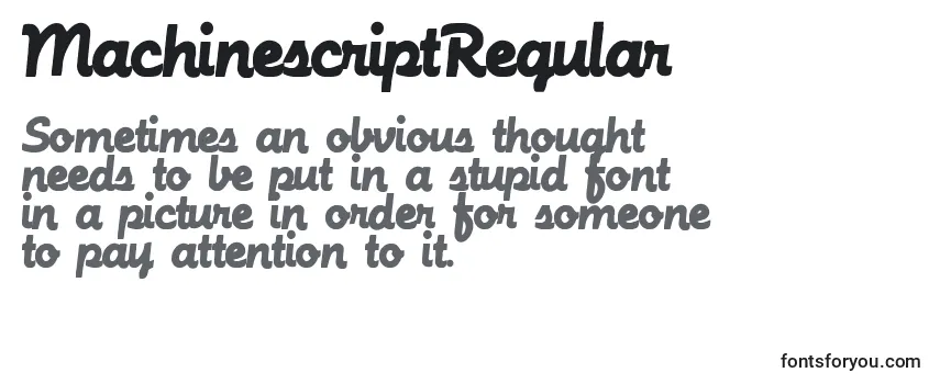 MachinescriptRegular Font