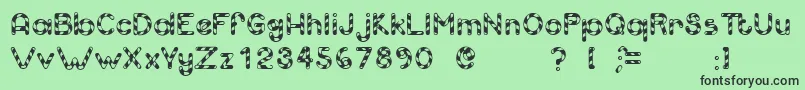 Candcu Font – Black Fonts on Green Background