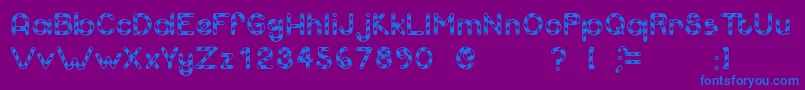 Candcu Font – Blue Fonts on Purple Background