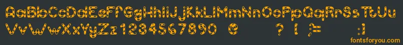 Candcu-Schriftart – Orangefarbene Schriften auf schwarzem Hintergrund
