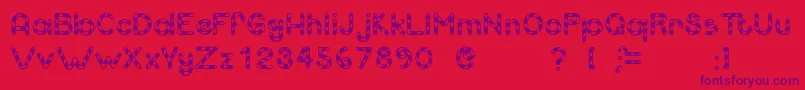 Candcu Font – Purple Fonts on Red Background