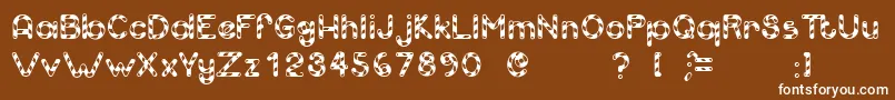 Candcu Font – White Fonts on Brown Background