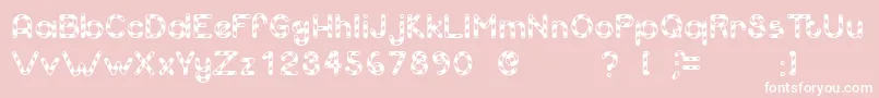 Candcu Font – White Fonts on Pink Background