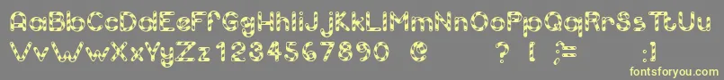 Candcu Font – Yellow Fonts on Gray Background