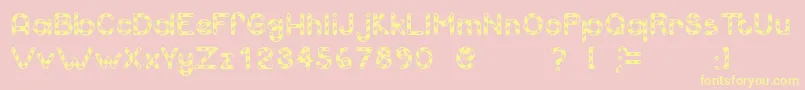 Candcu Font – Yellow Fonts on Pink Background