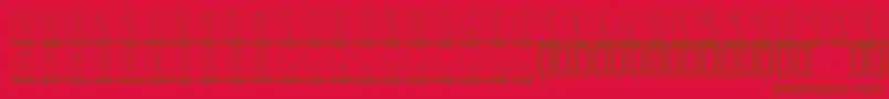 KrGravestone-Schriftart – Braune Schriften auf rotem Hintergrund