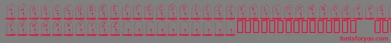 KrGravestone Font – Red Fonts on Gray Background