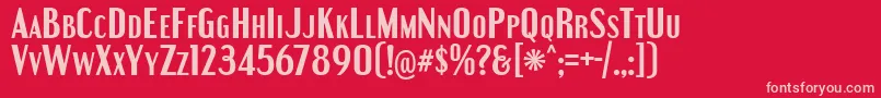 EngebrechtreBd Font – Pink Fonts on Red Background