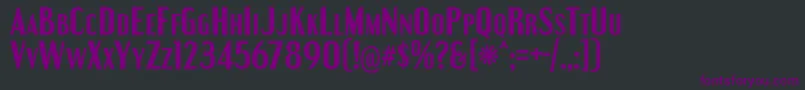 Шрифт EngebrechtreBd – фиолетовые шрифты на чёрном фоне