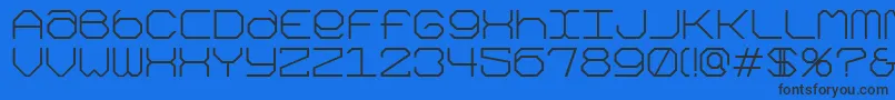 Kimonog Font – Black Fonts on Blue Background