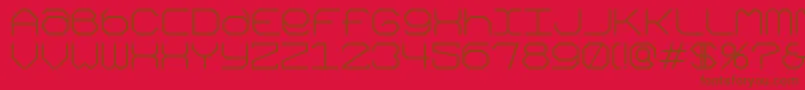 Kimonog Font – Brown Fonts on Red Background
