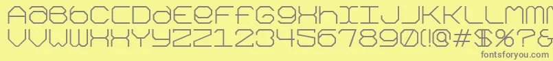 Kimonog Font – Gray Fonts on Yellow Background