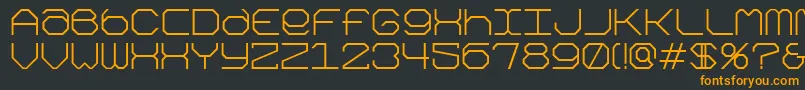 Kimonog Font – Orange Fonts on Black Background