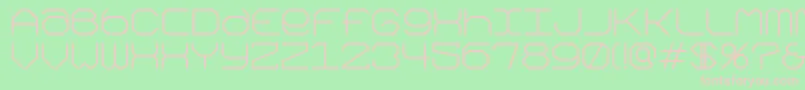 Kimonog-fontti – vaaleanpunaiset fontit vihreällä taustalla