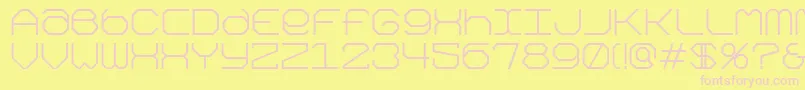 Kimonog Font – Pink Fonts on Yellow Background