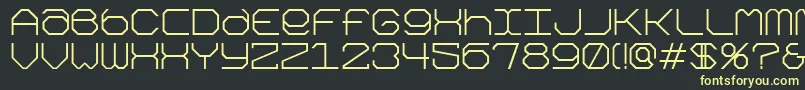 Kimonog Font – Yellow Fonts on Black Background