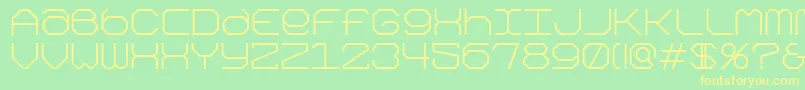 Kimonog Font – Yellow Fonts on Green Background