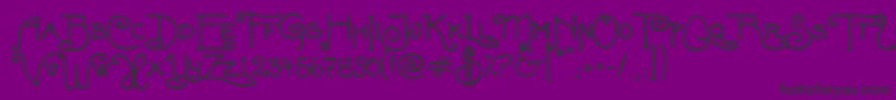 Fortunaschwein Font – Black Fonts on Purple Background