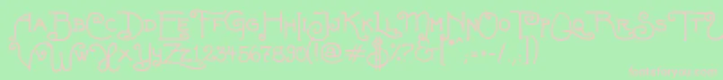 Fortunaschwein Font – Pink Fonts on Green Background