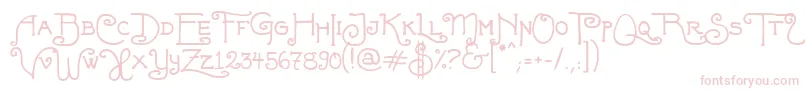 Fortunaschwein Font – Pink Fonts on White Background