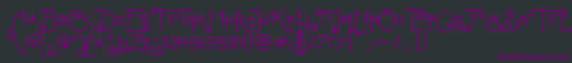 Fortunaschwein Font – Purple Fonts on Black Background