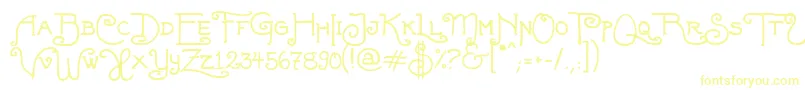Fortunaschwein Font – Yellow Fonts on White Background