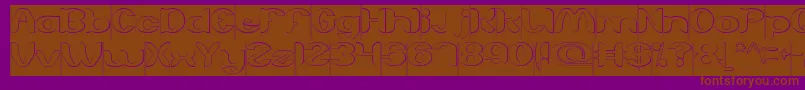 AboutYouHollowInverse Font – Brown Fonts on Purple Background