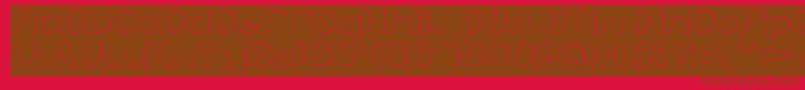AboutYouHollowInverse Font – Brown Fonts on Red Background