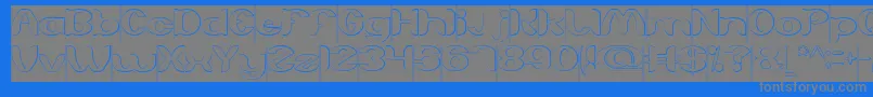AboutYouHollowInverse Font – Gray Fonts on Blue Background