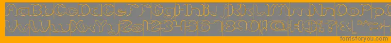 AboutYouHollowInverse Font – Gray Fonts on Orange Background